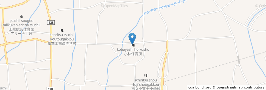 Mapa de ubicacion de 小林保育所 en ژاپن, 愛媛県, 四国中央市.