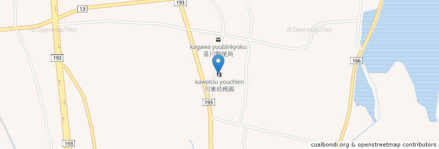 Mapa de ubicacion de 川東幼稚園 en 日本, 香川县, 高松市.