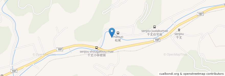 Mapa de ubicacion de 市立千丈小学校 en 日本, 爱媛县, 八幡浜市.