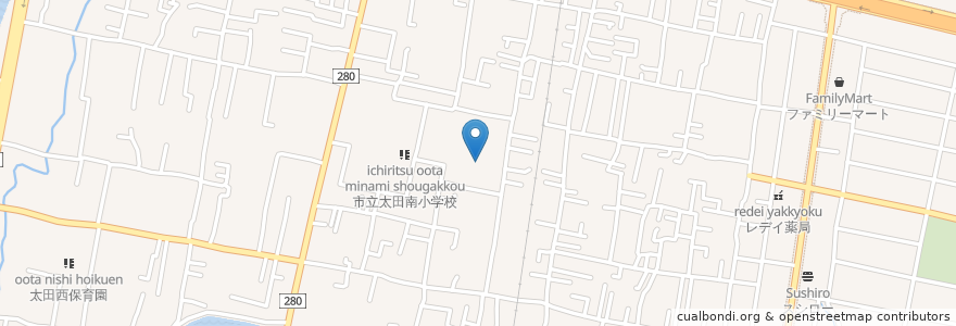 Mapa de ubicacion de 市立太田中学校 en Japan, 香川県, 高松市.