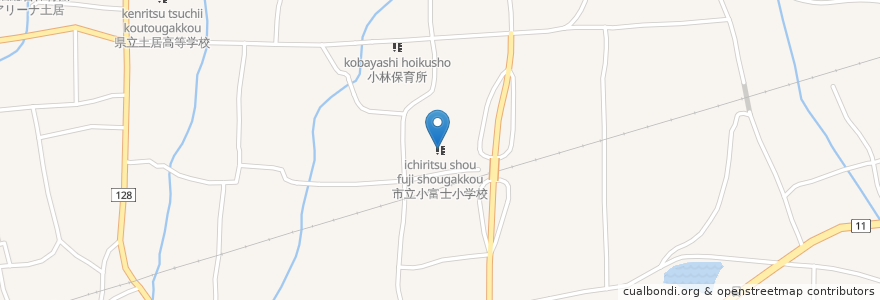 Mapa de ubicacion de 市立小富士小学校 en Japonya, 愛媛県, 四国中央市.