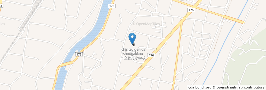 Mapa de ubicacion de 市立弦打小学校 en 日本, 香川県, 高松市.