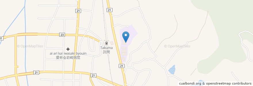Mapa de ubicacion de 市立松崎小学校 en Jepun, 香川県, 三豊市.