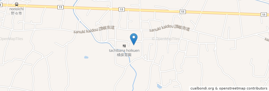 Mapa de ubicacion de 市立橘小学校 en Japon, Préfecture D'Ehime, 西条市.