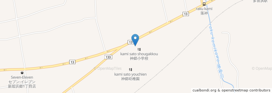 Mapa de ubicacion de 市立神郷小学校 en Japão, 愛媛県, 新居浜市.