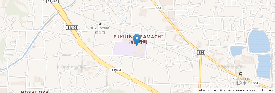 Mapa de ubicacion de 市立福音小学校 en 日本, 愛媛県, 松山市.