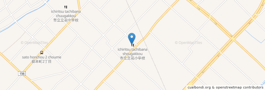Mapa de ubicacion de 市立立花小学校 en 日本, 愛媛県, 今治市.