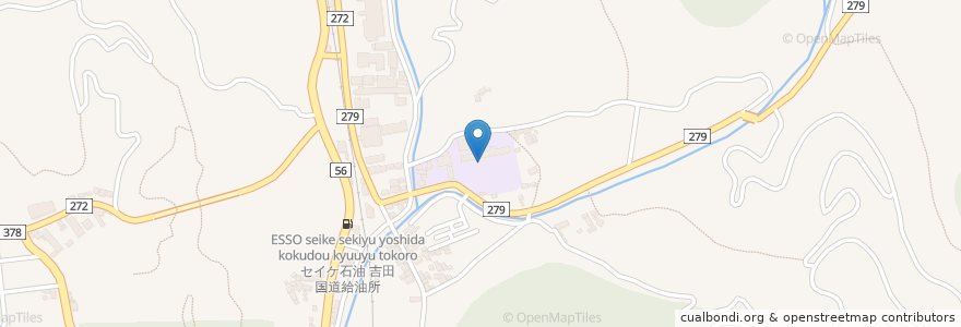 Mapa de ubicacion de 市立立間小学校 en 일본, 에히메현, 에히메현.