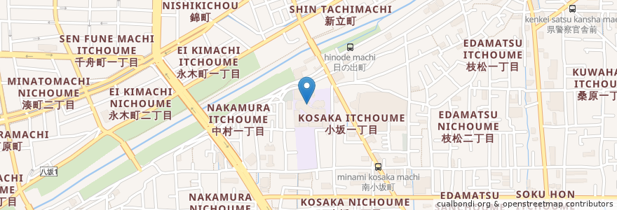 Mapa de ubicacion de 市立素鵞小学校 en Japan, 愛媛県, 松山市.