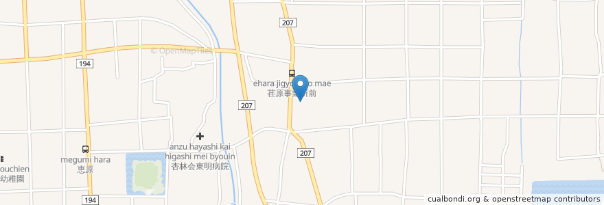 Mapa de ubicacion de 市立荏原小学校 en 日本, 愛媛県, 松山市.