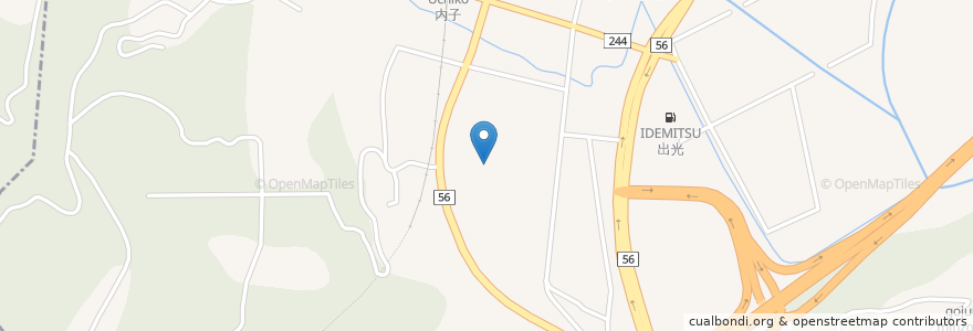 Mapa de ubicacion de 弘友会加戸病院 en 日本, 愛媛県, 喜多郡, 内子町.
