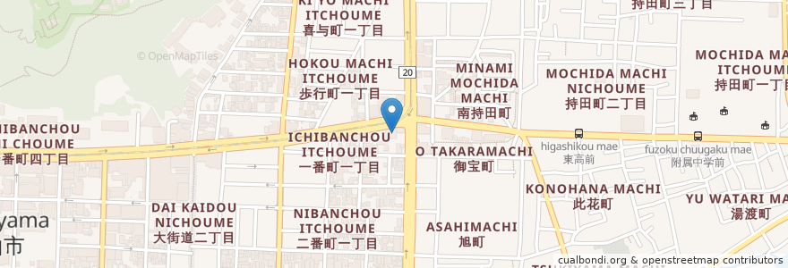 Mapa de ubicacion de 愛媛社会保険事務局 en Japan, 愛媛県, 松山市.