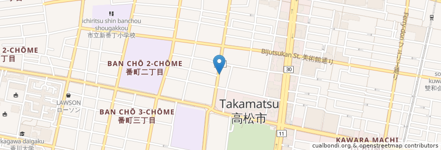 Mapa de ubicacion de 整形外科吉峰病院 en Japan, 香川県, 高松市.