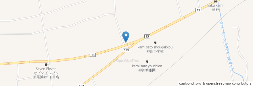 Mapa de ubicacion de 新居浜郷郵便局 en Japon, Préfecture D'Ehime, 新居浜市.