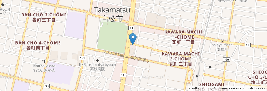 Mapa de ubicacion de 日本政策投資銀行 en Japan, 香川県, 高松市.