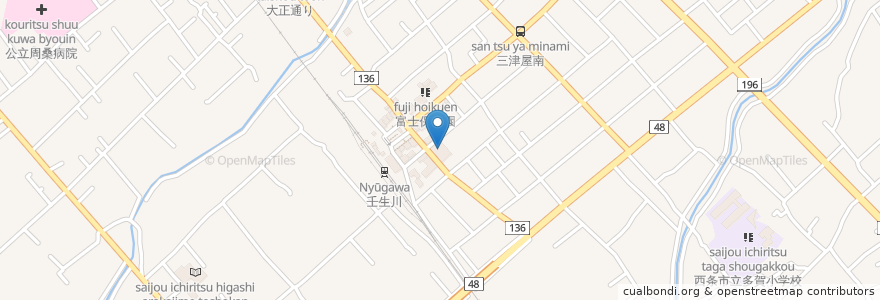 Mapa de ubicacion de 東予郵便局 en Japon, Préfecture D'Ehime, 西条市.