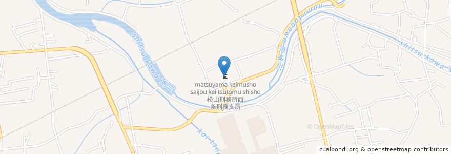 Mapa de ubicacion de 松山刑務所西条刑務支所 en Japon, Préfecture D'Ehime, 西条市.
