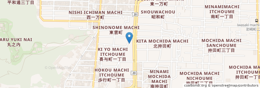 Mapa de ubicacion de 松山勝山町郵便局 en ژاپن, 愛媛県, 松山市.