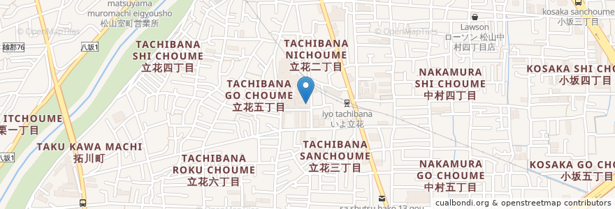 Mapa de ubicacion de 松山協和病院 en اليابان, 愛媛県, 松山市.