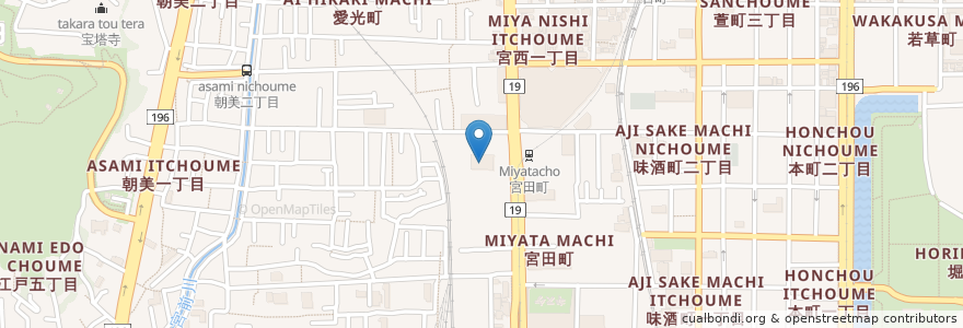 Mapa de ubicacion de 松山地方法務局 en 日本, 愛媛県, 松山市.