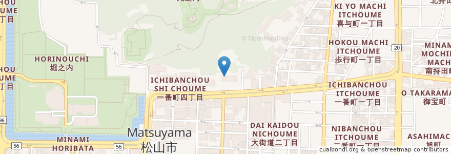 Mapa de ubicacion de 松山地方裁判所松山検察審査会 en 日本, 爱媛县, 松山市.