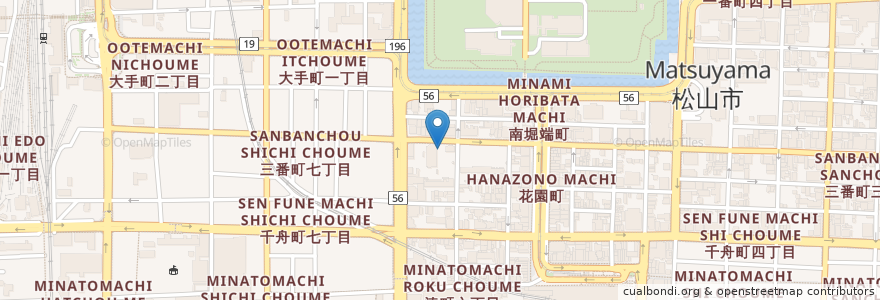 Mapa de ubicacion de 松山市新玉児童館 en Japón, Prefectura De Ehime, 松山市.