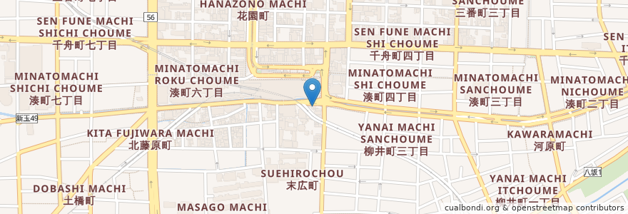 Mapa de ubicacion de 松山東警察署市駅前交番 en Japão, 愛媛県, 松山市.