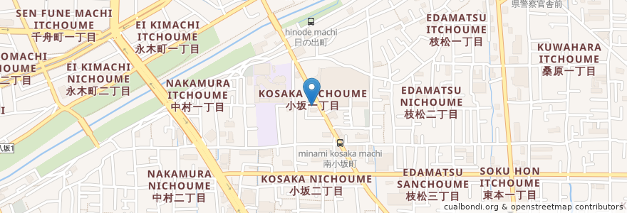 Mapa de ubicacion de 松山東警察署素鵞交番 en Jepun, 愛媛県, 松山市.