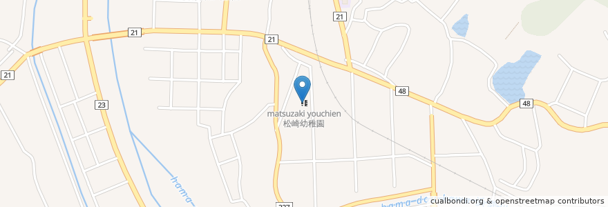 Mapa de ubicacion de 松崎幼稚園 en 日本, 香川県, 三豊市.