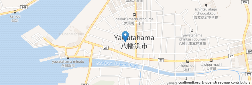 Mapa de ubicacion de 松蔭保育所 en Japón, Prefectura De Ehime, 八幡浜市.