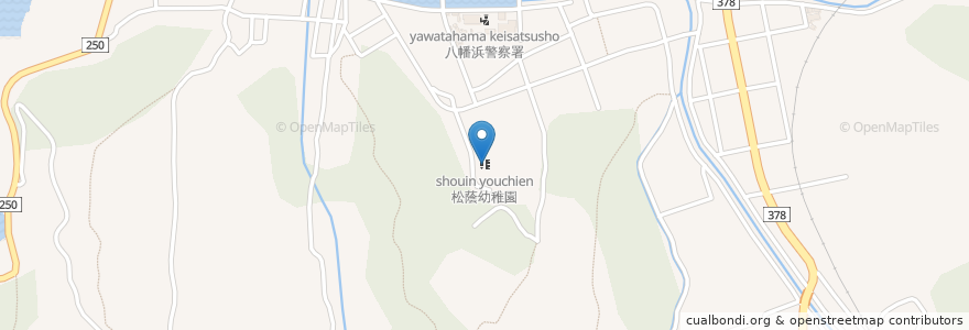 Mapa de ubicacion de 松蔭幼稚園 en 日本, 愛媛県, 八幡浜市.