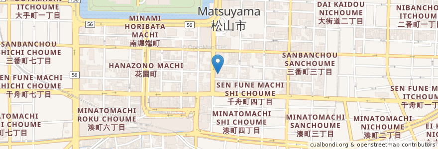 Mapa de ubicacion de 梶浦病院 en Japão, 愛媛県, 松山市.