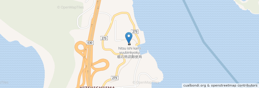 Mapa de ubicacion de 櫃石簡易郵便局 en اليابان, كاغاوا, 坂出市, 倉敷市.