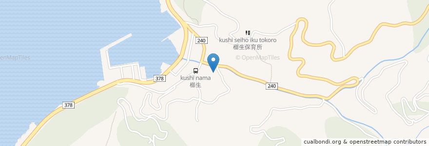 Mapa de ubicacion de 櫛生郵便局 en Japonya, 愛媛県, 大洲市.