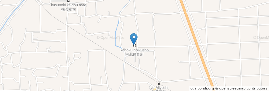 Mapa de ubicacion de 河北保育所 en Japan, Ehime Prefecture, Saijo.