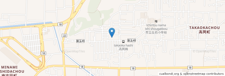 Mapa de ubicacion de 生石保育園 en اليابان, 愛媛県, 松山市.