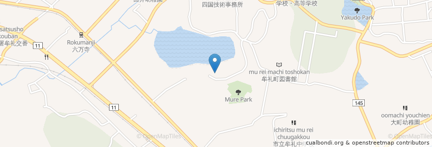 Mapa de ubicacion de 田井保育所 en 日本, 香川县, 高松市.