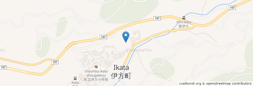 Mapa de ubicacion de 町立伊方中学校 en 日本, 愛媛県, 西宇和郡, 伊方町.