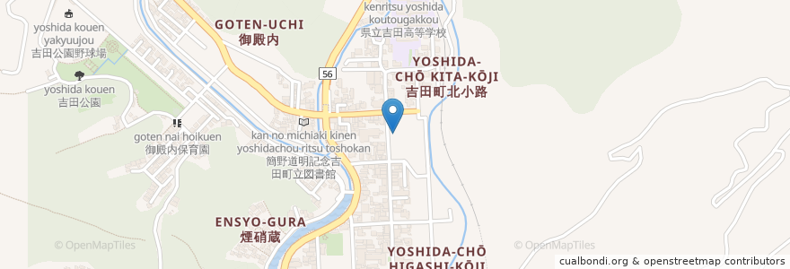 Mapa de ubicacion de 町立吉田総合病院 en Japan, Präfektur Ehime, 宇和島市.