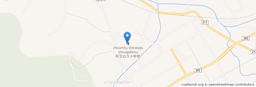 Mapa de ubicacion de 多度津町立白方小学校 en Japon, Préfecture De Kagawa, 仲多度郡, 多度津町.