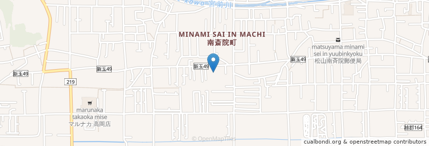 Mapa de ubicacion de 番町幼稚園 en Japan, Präfektur Ehime, 松山市.