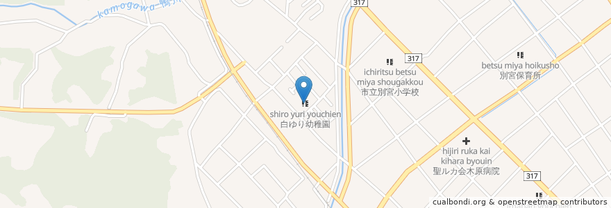 Mapa de ubicacion de 白ゆり幼稚園 en Japon, Préfecture D'Ehime, Imabari.