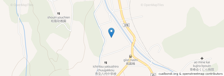 Mapa de ubicacion de 県立八幡浜工業高等学校 en Japonya, 愛媛県, 八幡浜市.