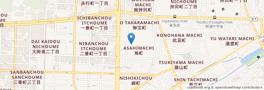 Mapa de ubicacion de 県立松山商業高等学校 en Japão, 愛媛県, 松山市.