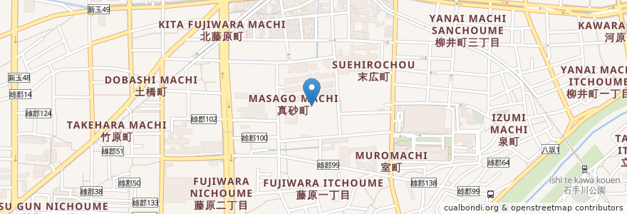Mapa de ubicacion de 県立松山工業高等学校 en 日本, 愛媛県, 松山市.