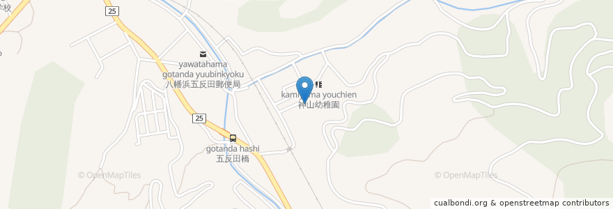 Mapa de ubicacion de 神山保育所 en Japan, 愛媛県, 八幡浜市.