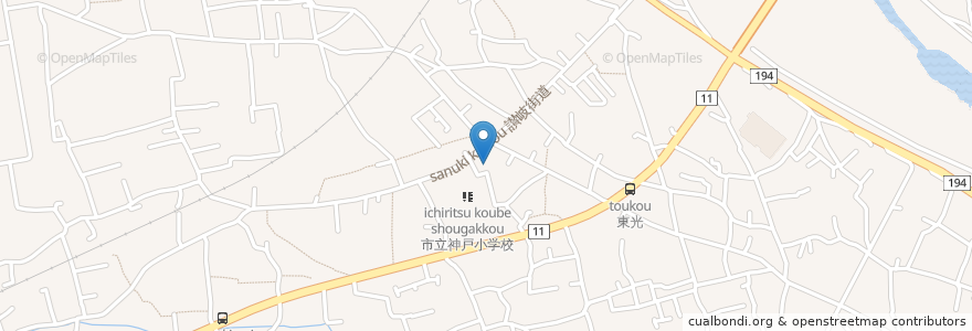 Mapa de ubicacion de 神戸保育園 en Japon, Préfecture D'Ehime, 西条市.