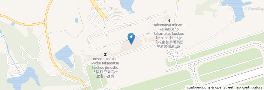 Mapa de ubicacion de 神戸税関坂出税関支署高松空港出張所 en Giappone, Prefettura Di Kagawa, 高松市.