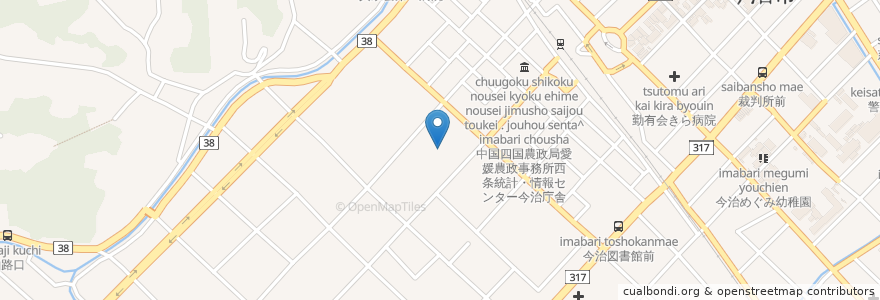 Mapa de ubicacion de 私立今治明徳高等学校 en 일본, 에히메현, 이마바리시.