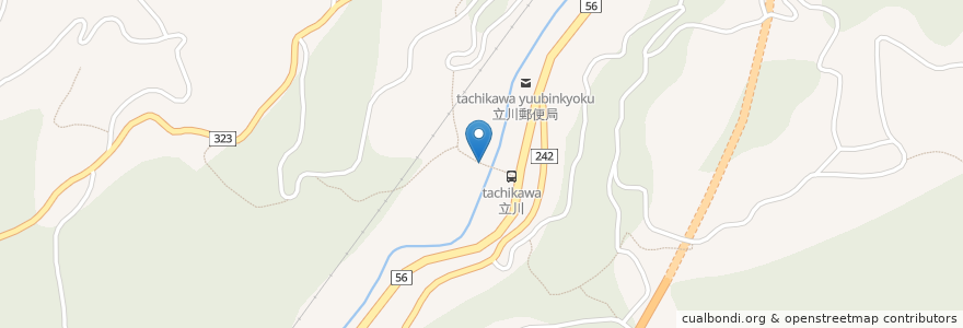 Mapa de ubicacion de 立川幼稚園 en 日本, 愛媛県, 喜多郡, 内子町.